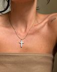 BLESS UP, BABE // BAGUETTE DIAMOND CROSS