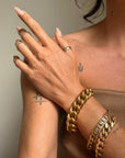 OH, I AM VERY CERTAIN YOU HAVE NO IDEA WHO YOU ARE MESSING WITH // MEGA 18K GOLD CURB LINK BRACELET