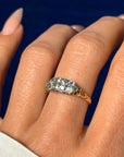 YOU'VE ALWAYS BEEN A PERFECT 10 TO ME // VICTORIAN OLD MINE CUT DIAMOND DOUBLE ROW RING