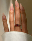 THERE IS A FIRE IN MY HEART AND I'LL KEEP IT BURNING ABOVE ALL ELSE // VICTORIAN RUBY FIVE STONE RING