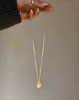 L IS FOR // L INITIAL DISC NECKLACE