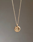 L IS FOR // L INITIAL DISC NECKLACE