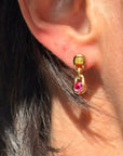 YOU'VE GOT THIS PULSING RICHNESS TO YOU // ONE OF A KIND RUBY AND FANCY YELLOW OLD MINE CUT DIAMOND EARRINGS