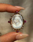 LONG LIVE THE QUEEN // VICTORIAN MOONSTONE CAMEO BROOCH