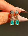 WALKING IN THE RAIN WITH NOTHING BUT THE SOUNDS OF THE JUNGLE AROUND ME // ONE OF A KIND PARAIBA TOURMALINE AND DIAMOND EARRINGS