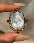 LONG LIVE THE QUEEN // VICTORIAN MOONSTONE CAMEO BROOCH