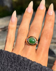 I DON'T KNOW WHAT TO SAY, I'M JUST LUCKY // RETRO JADE AND DIAMOND RING