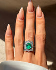 I WATCH THE GARDEN GROW ANEW EVERY YEAR AND THERE IS A THRILL INSIDE OF ME THAT RELATES IN A WAY I CANNOT EXPLAIN // EDWARDIAN PLATINUM AND EMERALD RING