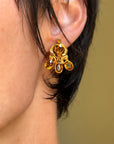 THE SUN SCATTERED THROUGH THE WINDOWS LIKE STAINED GLASS // VINTAGE CITRINE EARRINGS