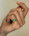 BABY, WHAT A BEAUTIFUL RIDE THIS LIFE IS // 22K GOLD AND EMERALD PINKY RING