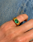 BABY, WHAT A BEAUTIFUL RIDE THIS LIFE IS // 22K GOLD AND EMERALD PINKY RING