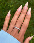 WALK THE LINE? I'D RATHER SKIP IT // VINTAGE ALTERNATING DIAMOND ETERNITY BAND SZ 7