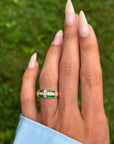 YOU WANT ME TO BE LIKE EVERYONE ELSE BUT I COULDN'T BLEND IN IF I TRIED // VINTAGE EMERALD AND DIAMOND POWER RING