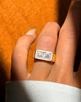 OF CINEMA AND OLD HOLLYWOOD // MID CENTURY DOUBEL DIAMOND SIGNET RING