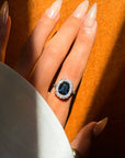 THERE NEVER WAS A CLASSIER LADY // LATE DECO SAPPHIRE AND DIAMOND RING