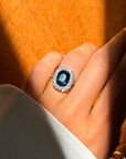 THERE NEVER WAS A CLASSIER LADY // LATE DECO SAPPHIRE AND DIAMOND RING