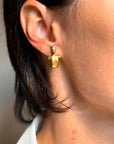 FOR GOOD FORTUNE AND FAIR SEAS // GOLD AND DIAMOND FIGUREHEAD EARRINGS