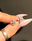 EVENING PRIMROSES AND MORNING KISSES, DARLING // ANTIQUE OLD MINE CUT DIAMOND CLUSTER STUDS