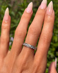 THE RIVER WAS WIDE AND BRILLIANT UNDER THE MOONLIGHT // VINTAGE ETERNITY BAND SZ 6.75
