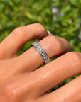 THE RIVER WAS WIDE AND BRILLIANT UNDER THE MOONLIGHT // VINTAGE ETERNITY BAND SZ 6.75