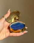 MIDCENTURY BRASS SHELL RING BOX / PETITE