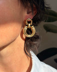 KNOCK, KNOCK // EPIC VINTAGE GOLD DOOR KNOCKER EARRINGS