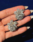 LILY, LILY HOW I JUST WANT TO PRESS MY FACE INTO YOU AND INHALE YOUR SWEETNESS // MIDCENTURY LILY FLOWER DIAMOND EARRINGS
