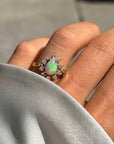 BABY YOU GOT ME FEELING SO GOOD // VINTAGE OPAL AND DIAMOND HALO RING