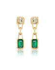 WHERE THE GREEN GRASS GROWS UNDER A FAT YELLOW SUN // ONE OF A KIND FANCY YELLOW DIAMOND AND EMERALD EARRINGS