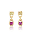 YOU'VE GOT THIS PULSING RICHNESS TO YOU // ONE OF A KIND RUBY AND FANCY YELLOW OLD MINE CUT DIAMOND EARRINGS