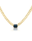 THE MIDNIGHT RIDER CURB CHAIN // SAPPHIRE