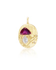 FIND ME IN THE FOREST // ONE OF A KIND BURMA RUBY AND DIAMOND LANDSCAPE