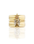 THE STILETTO RING // FANCY YELLOW BROWN ELONGATED PEAR DIAMOND RING