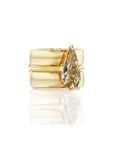 THE STILETTO RING // FANCY YELLOW BROWN ELONGATED PEAR DIAMOND RING
