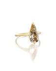 THE STILETTO RING // FANCY YELLOW BROWN ELONGATED PEAR DIAMOND RING