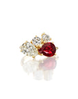 IT'S YOU AND ME AND ALL OF WHAT WE BRING, TOGETHER // ONE OF A KIND RUBY AND DIAMOND PEAR TOI ET MOI WITH DIAMOND BAGGAGE