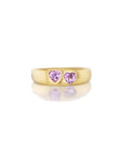LIFE SURE IS ROSY WITH YOU IN IT // PINK SAPPHIRE HEART PINKY RING