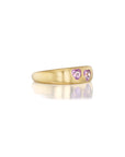LIFE SURE IS ROSY WITH YOU IN IT // PINK SAPPHIRE HEART PINKY RING