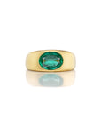 BABY, WHAT A BEAUTIFUL RIDE THIS LIFE IS // 22K GOLD AND EMERALD PINKY RING