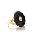 THE MUSIC, IT'S IN EVERYTHING I TOUCH IT'S THE VERY RIPPLES OF THE BREATH GOING IN, AND OUT OF MY BODY // 1.78ct Old Mine Cut Diamond and Ebony Wood Ring