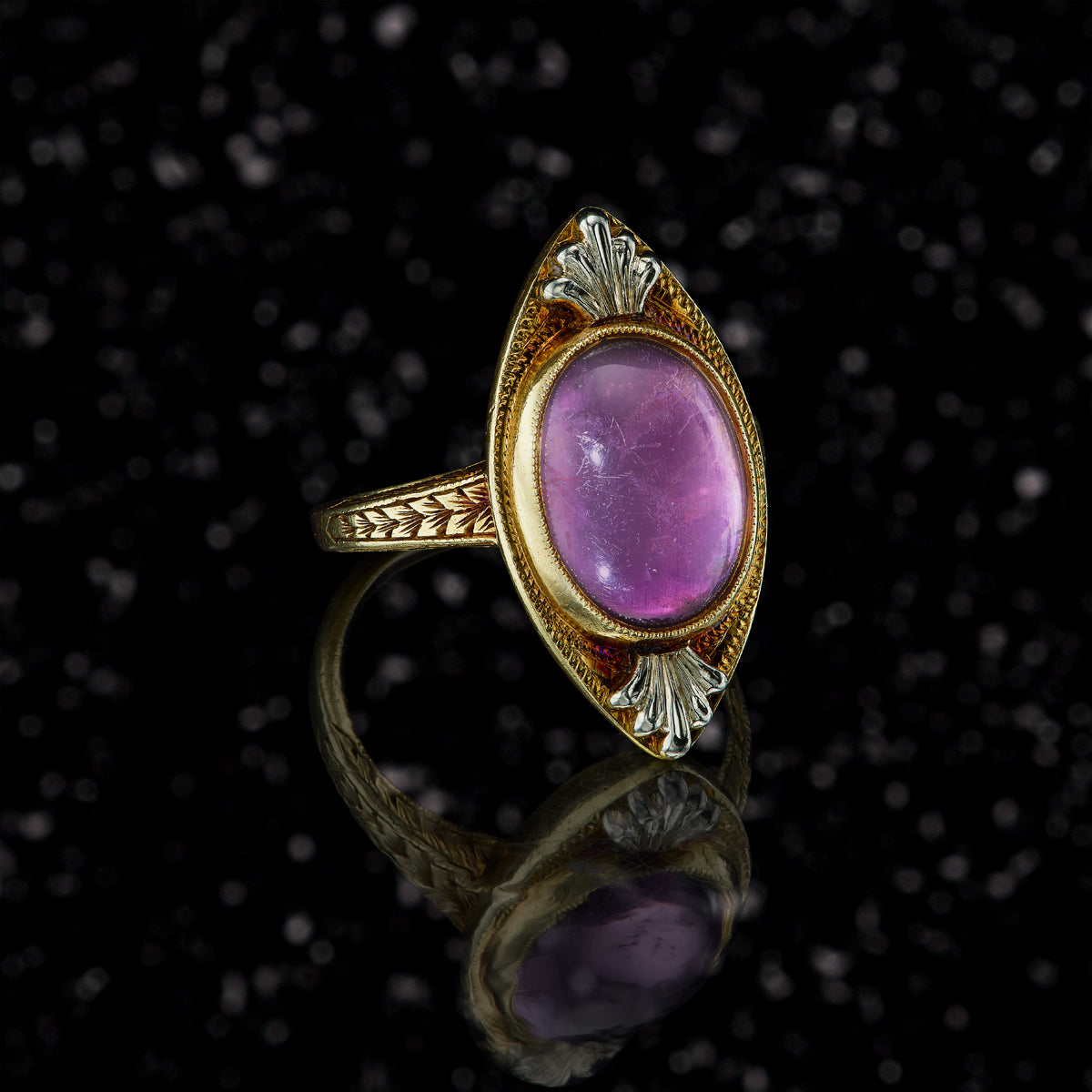 INSIDE THE LOOKING GLASS EVERYTHING I WANTED WAS REFLECTED RIGHT BACK TO ME // ART NOUVEAU AMETHYST RING