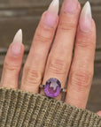 IT WAS MAJESTIC IN THE PURPLE HAZE OF IT ALL // VICTORIAN ERA AMETHYST AND DIAMOND RING