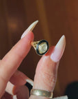 EVEN BEDS OF ROSES NEED TIME TO REST // 1900's FRENCH ROSE CUT DIAMOND AND BLACK ENAMEL MOURNING RING
