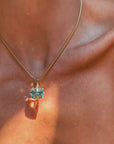 THE WATER ROLLED AND SWELLED AND SPARKLED RIGHT THERE UNDER OUR FEET AND IT FELT LIKE THE GATES OF HEAVEN // BRIGHT AQUAMARINE NECKLACE IN 18K GOLD