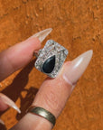 ALL IT TAKES IS ONE SINGLE MOMENT TO CHANGE YOUR LIFE // ANTIQUE SAPPHIRE AND DIAMOND DINNER RING