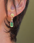 WHERE THE GREEN GRASS GROWS UNDER A FAT YELLOW SUN // ONE OF A KIND FANCY YELLOW DIAMOND AND EMERALD EARRINGS