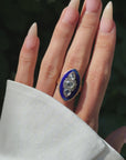 DRIFTING AWAY ACROSS THE NIGHT SKY // GEORGIAN 'BAGUE AU FIRMAMENT' RING