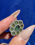 THE WAY YOUR GREEN EYES KEEP SECRETS // ANTIQUE SILVER AND TOURMALINE RING