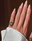 EVEN BEDS OF ROSES NEED TIME TO REST // 1900's FRENCH ROSE CUT DIAMOND AND BLACK ENAMEL MOURNING RING