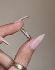 I'LL MEET YOU IN THE MIDDLE // 18K GOLD HALF BAND DIAMOND BAND